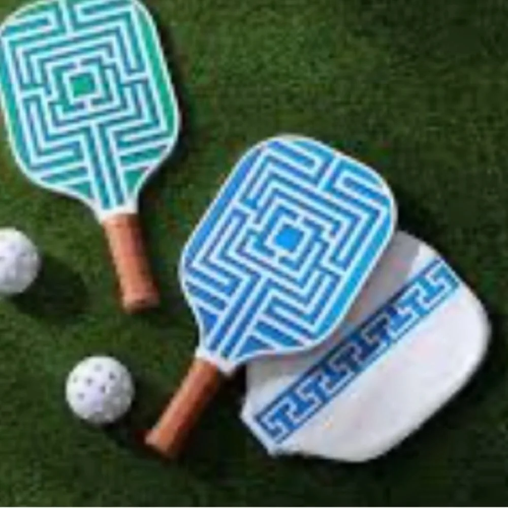 NEW JONATHAN ADLER LABYRINTH PICKLEBALL SET, IN BOX, GREAT GIFT OR FOR YOURSELF